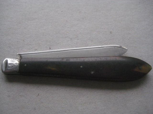 Victorian Silver Bladed Folding Fruit Knife, Sheffield 1896 - 8