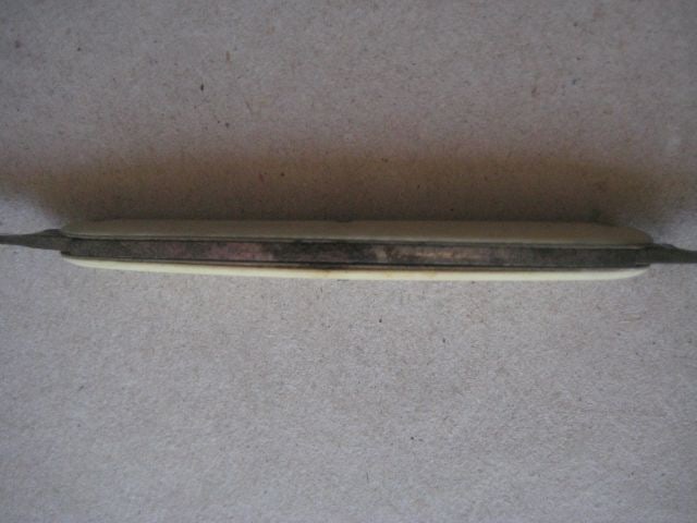 Antique French Bone Hafted Twin Bladed Penknife, c1900 - 3