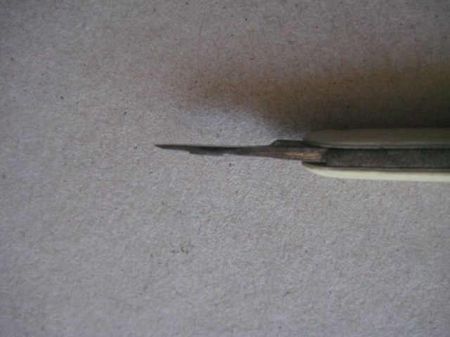 Antique French Bone Hafted Twin Bladed Penknife, c1900 - 4