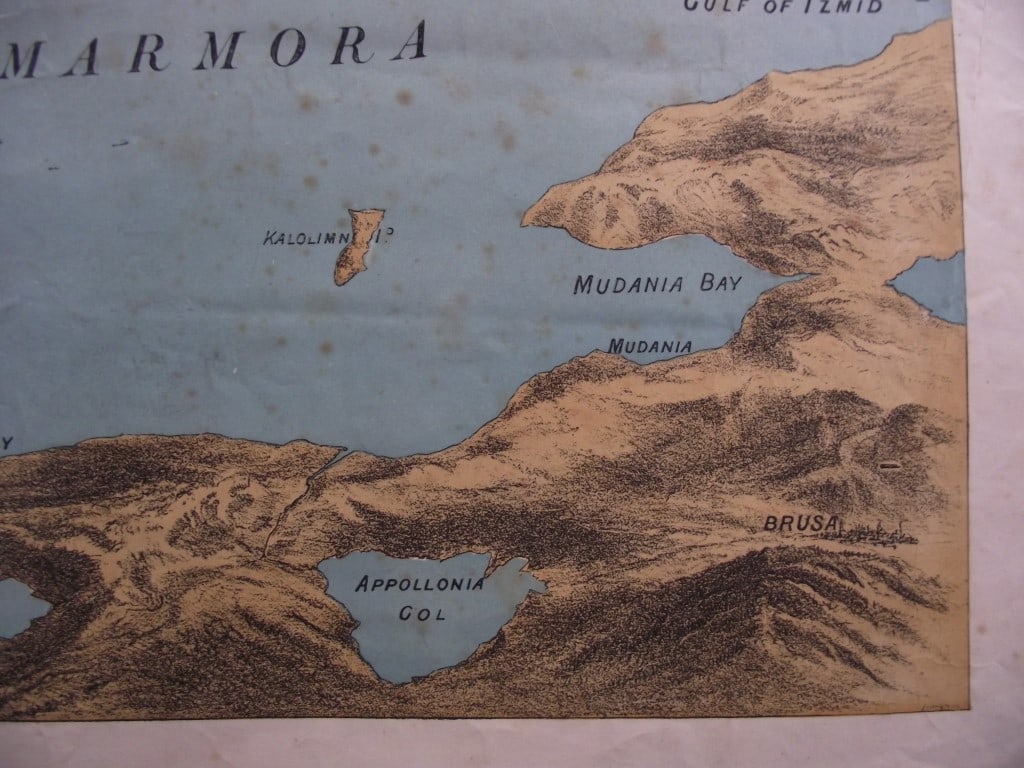 Illustrated London News 1878 - Sea of Marmora Map Showing The Positions of The British Fleet - 16
