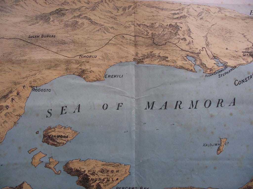 Illustrated London News 1878 - Sea of Marmora Map Showing The Positions of The British Fleet - 17
