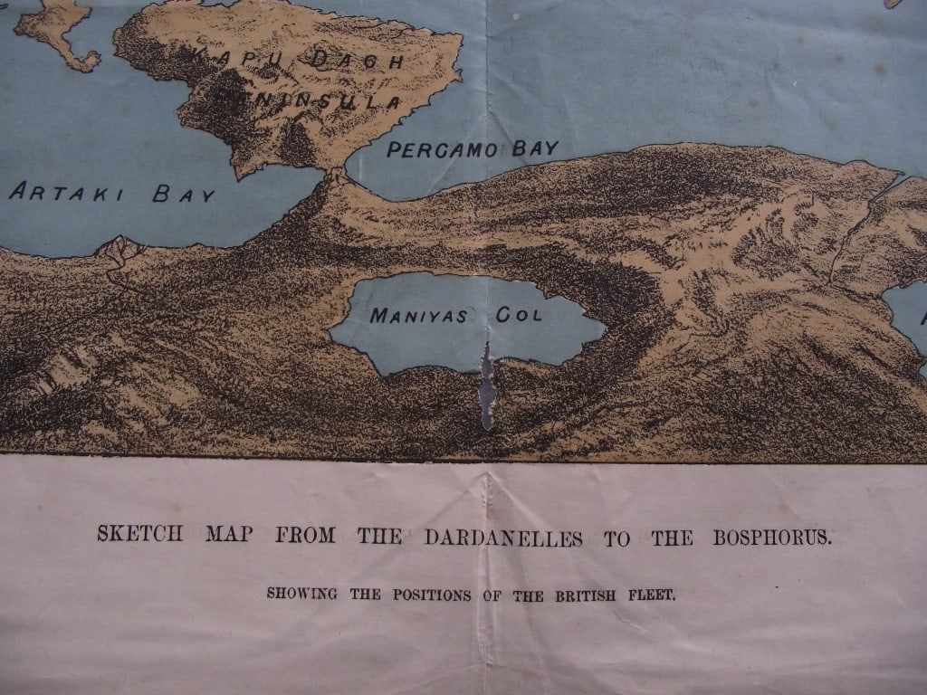 Illustrated London News 1878 - Sea of Marmora Map Showing The Positions of The British Fleet - 20