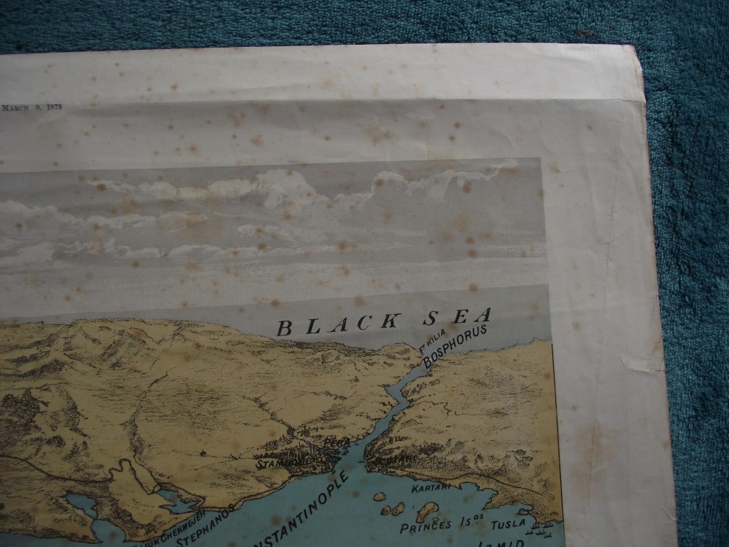 Illustrated London News 1878 - Sea of Marmora Map Showing The Positions of The British Fleet - 4