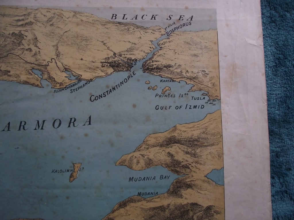 Illustrated London News 1878 - Sea of Marmora Map Showing The Positions of The British Fleet - 5