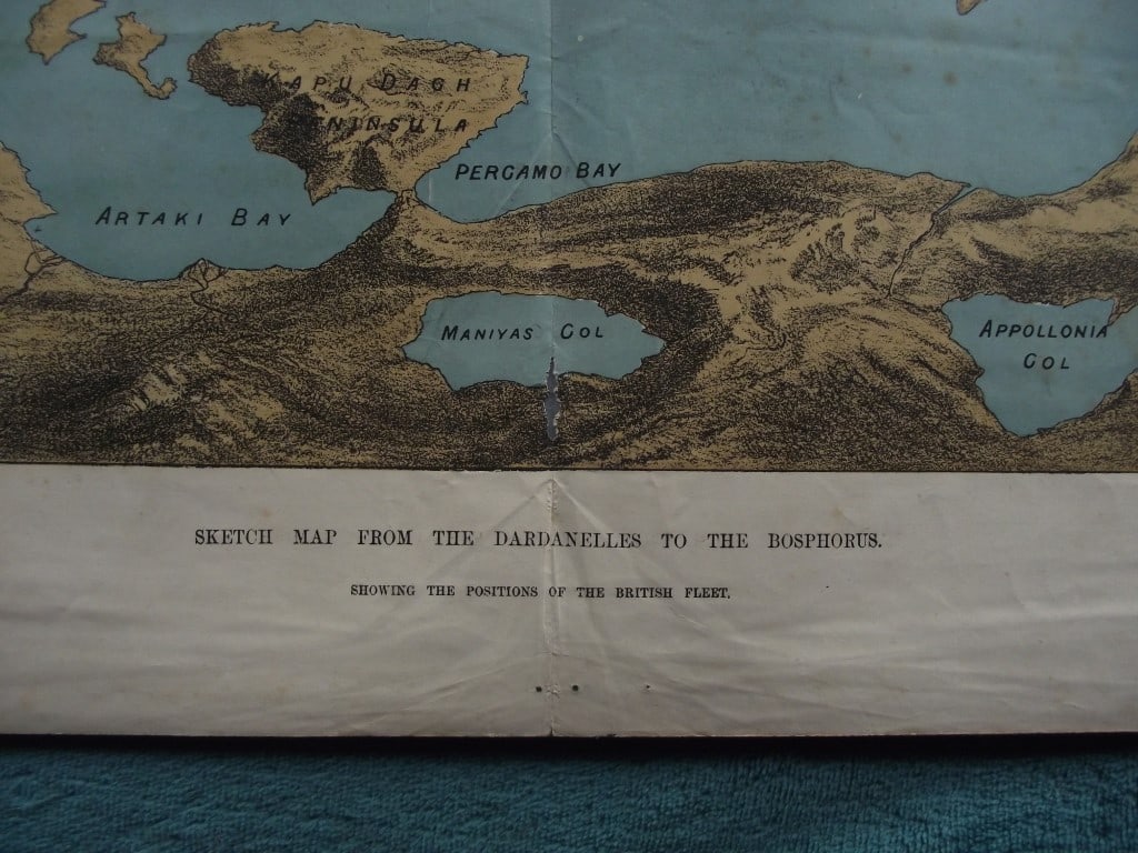 Illustrated London News 1878 - Sea of Marmora Map Showing The Positions of The British Fleet - 7