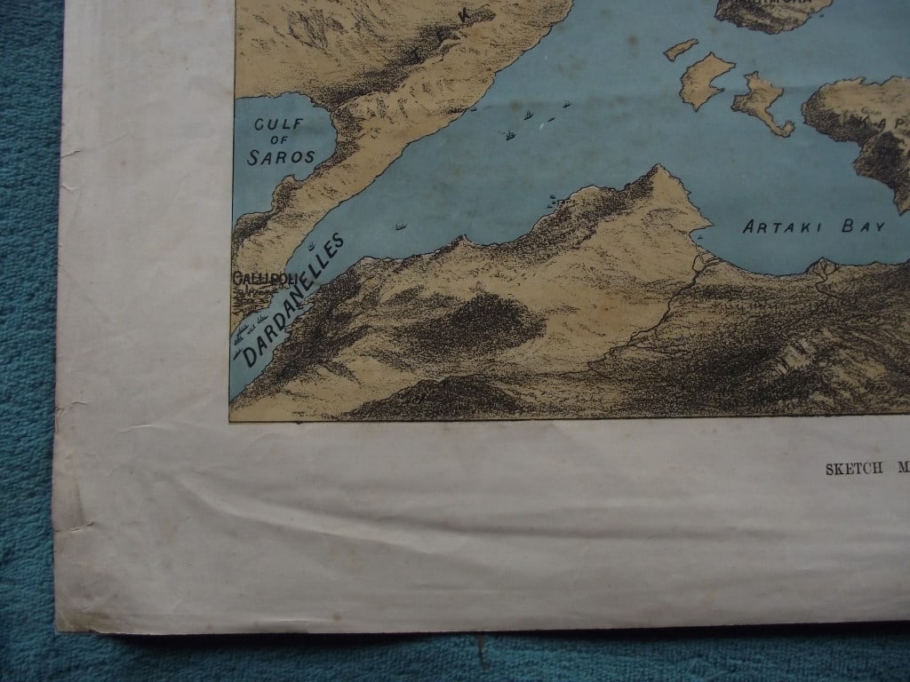 Illustrated London News 1878 - Sea of Marmora Map Showing The Positions of The British Fleet - 8