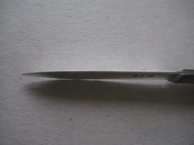 George III Mother of Pearl Hafted Silver Bladed Folding Fruit Knife - 7