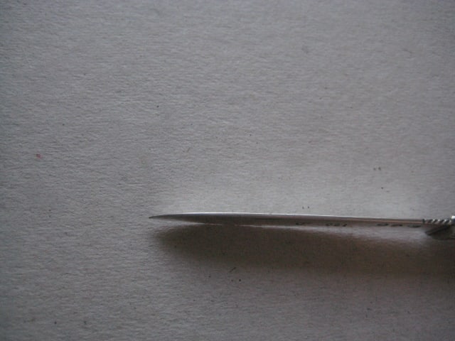 Rare George III Double Duty Marked Silver Bladed Folding Fruit Knife - 7