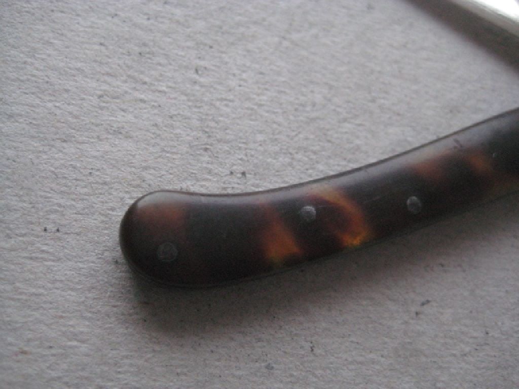 Rare George III Scimitar Silver Bladed Folding Fruit Knife - 3