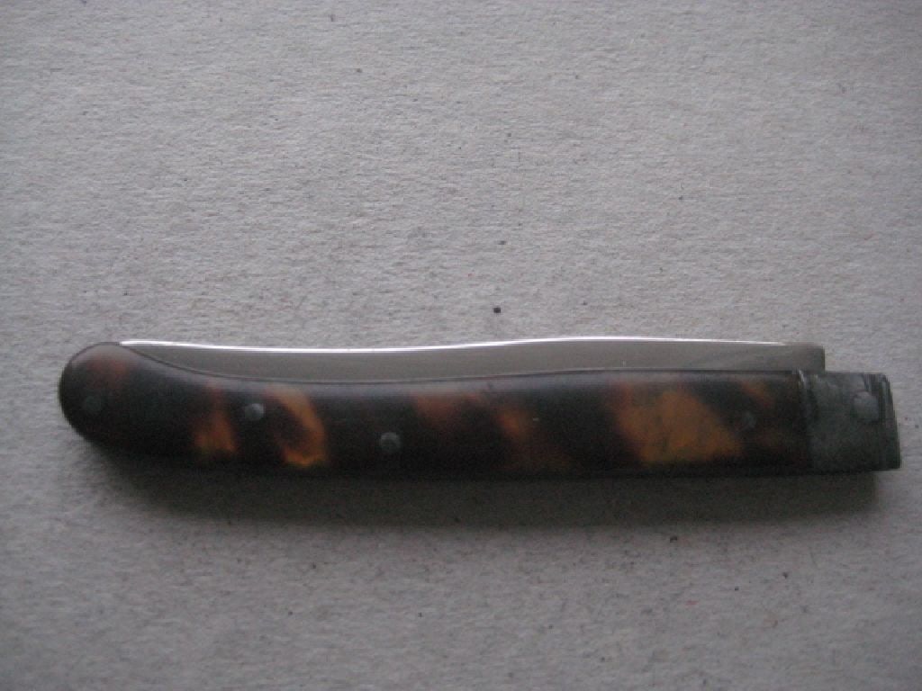 Rare George III Scimitar Silver Bladed Folding Fruit Knife - 7