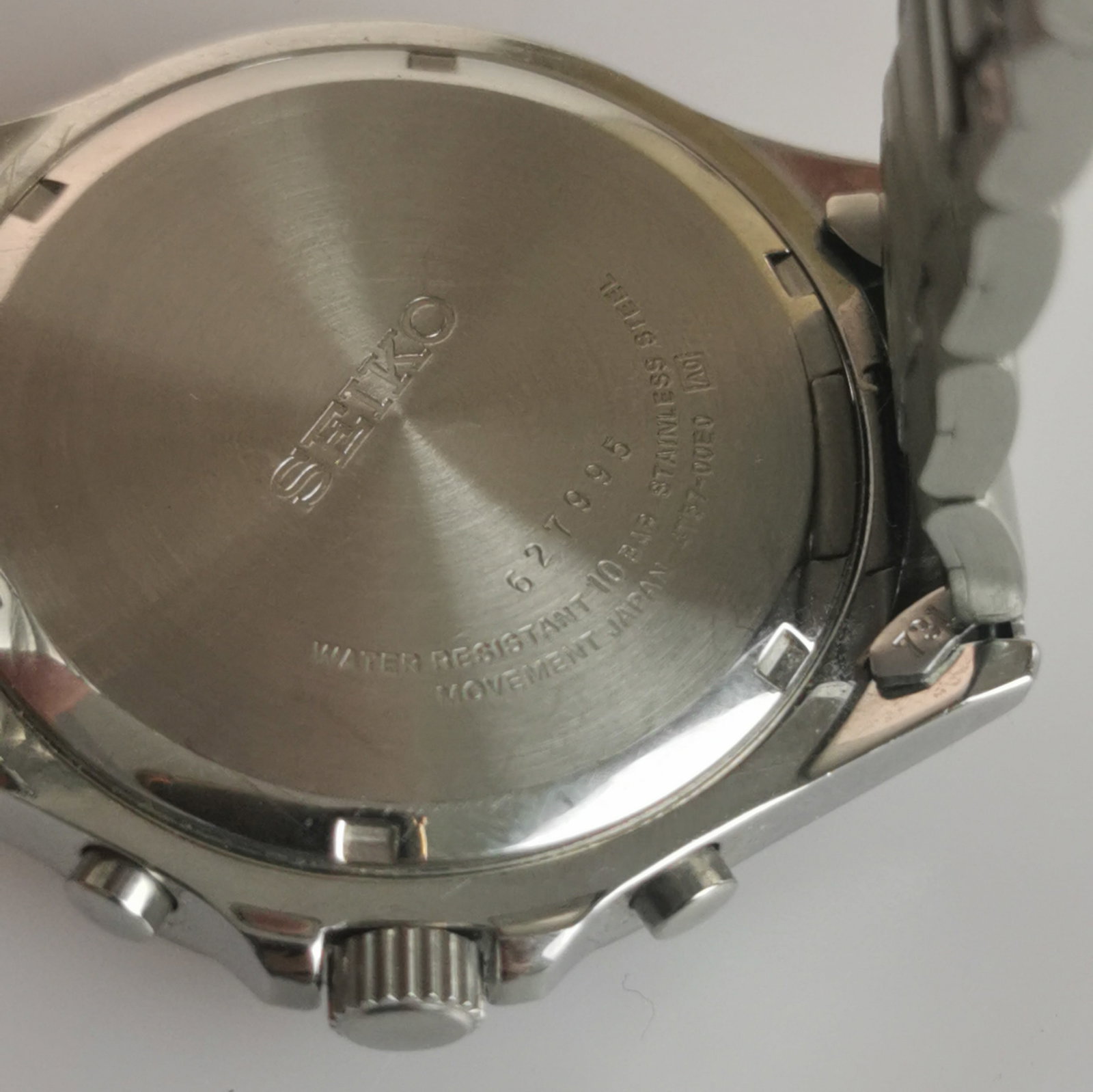 Seiko Chronograph 100M Men's Watch - Model 4T57-00E0 - Stainless Steel - 4