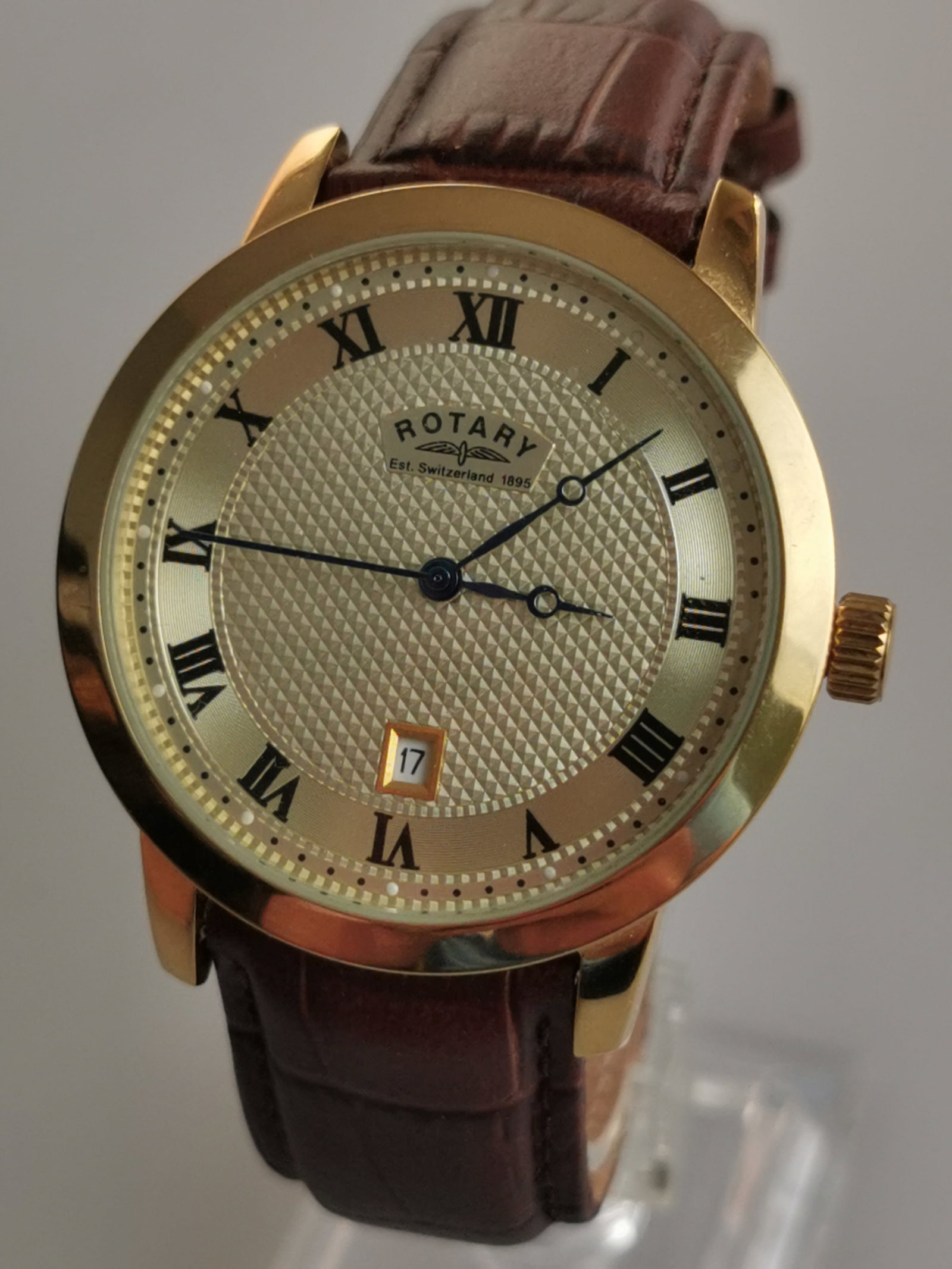 Men's Rotary Gold-Tone Dress Watch | Model GS42827/08 | Roman Numerals | Original Leather Strap |... (1 of 6)