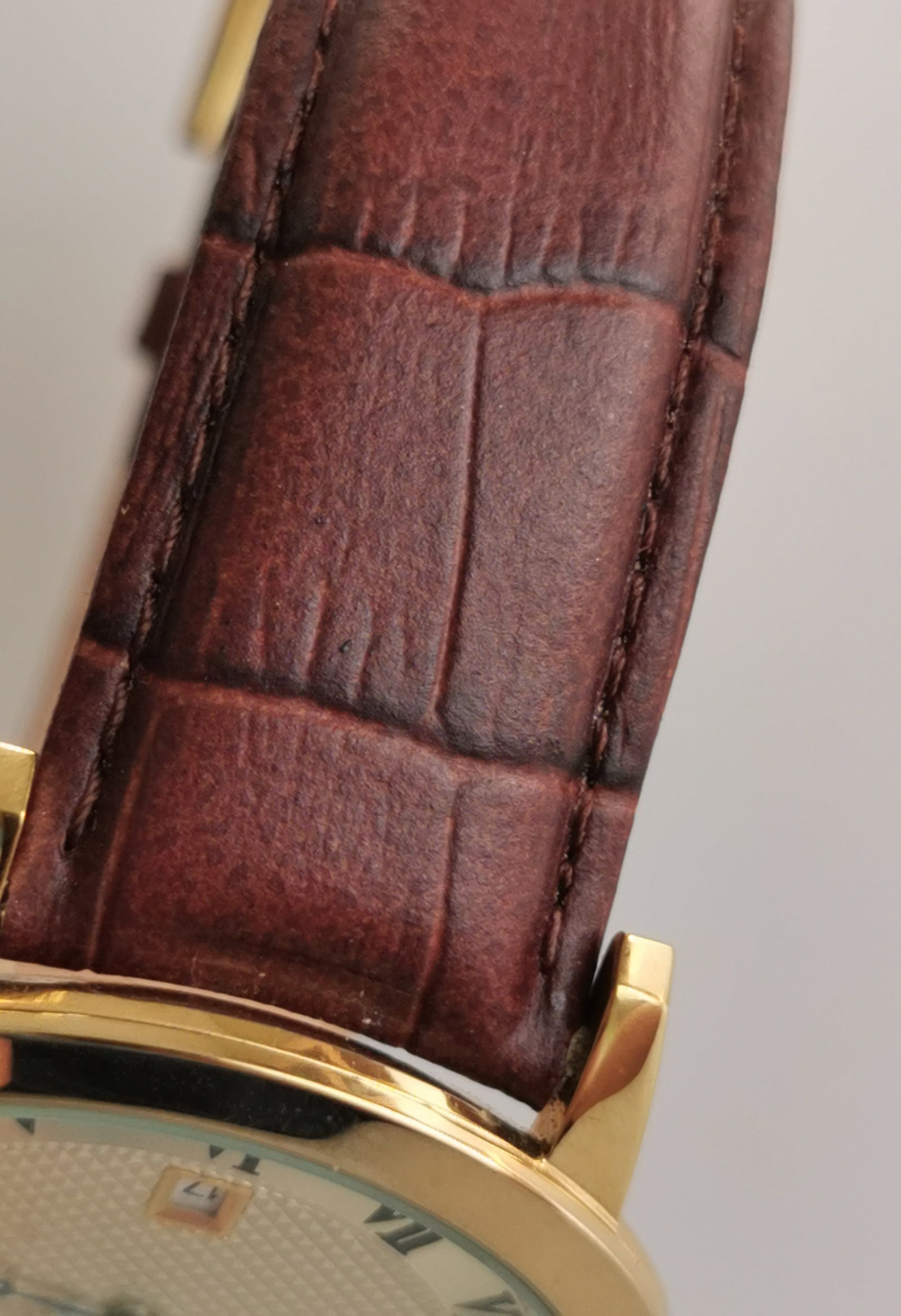 Men's Rotary Gold-Tone Dress Watch | Model GS42827/08 | Roman Numerals | Original Leather Strap |... - 6