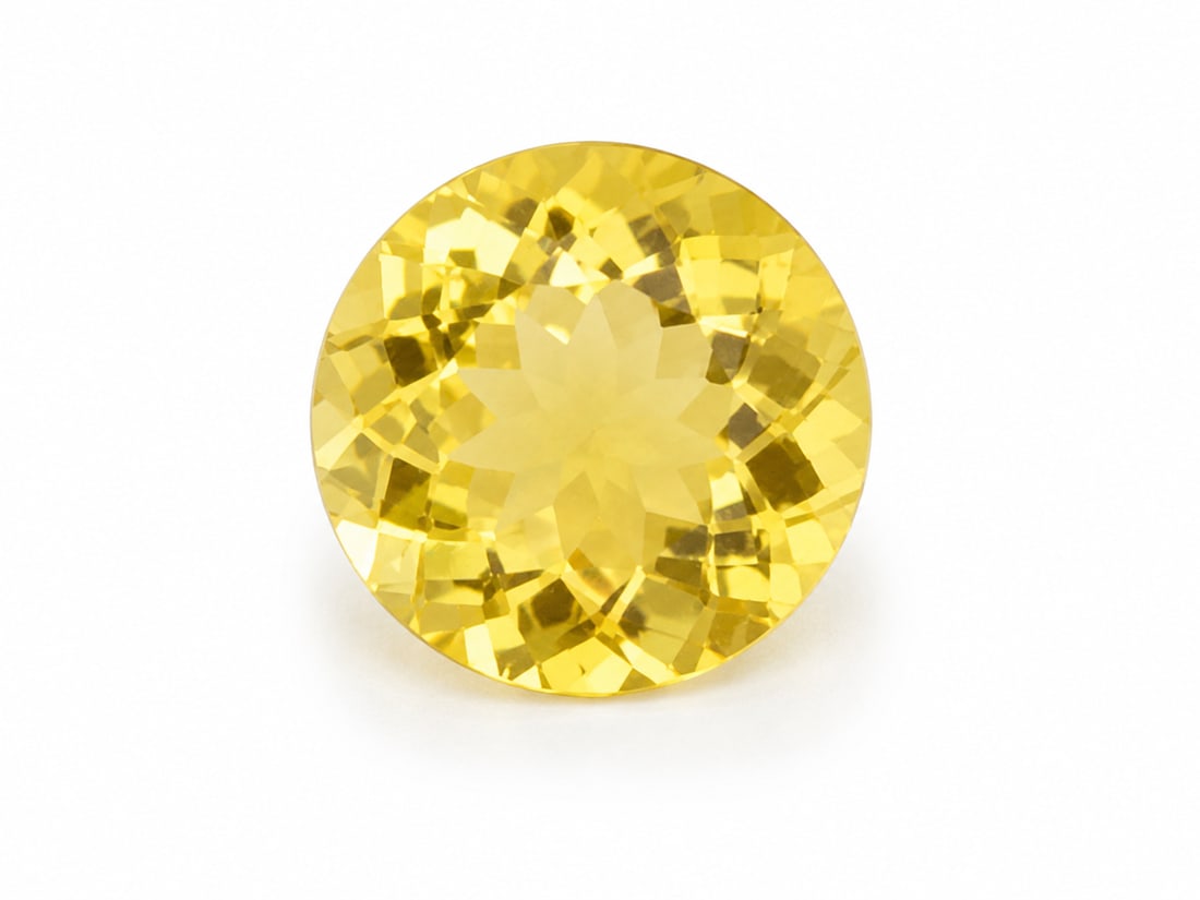 Natural Lemon Quartz Round 10mm Faceted Gemstone: Title: Natural Lemon Quartz Round 10mm Faceted Gemstone Description: Beautiful natural Lemon Quartz gemstone featuring a bright lemon-yellow colour and excellent brilliance. Precision faceted