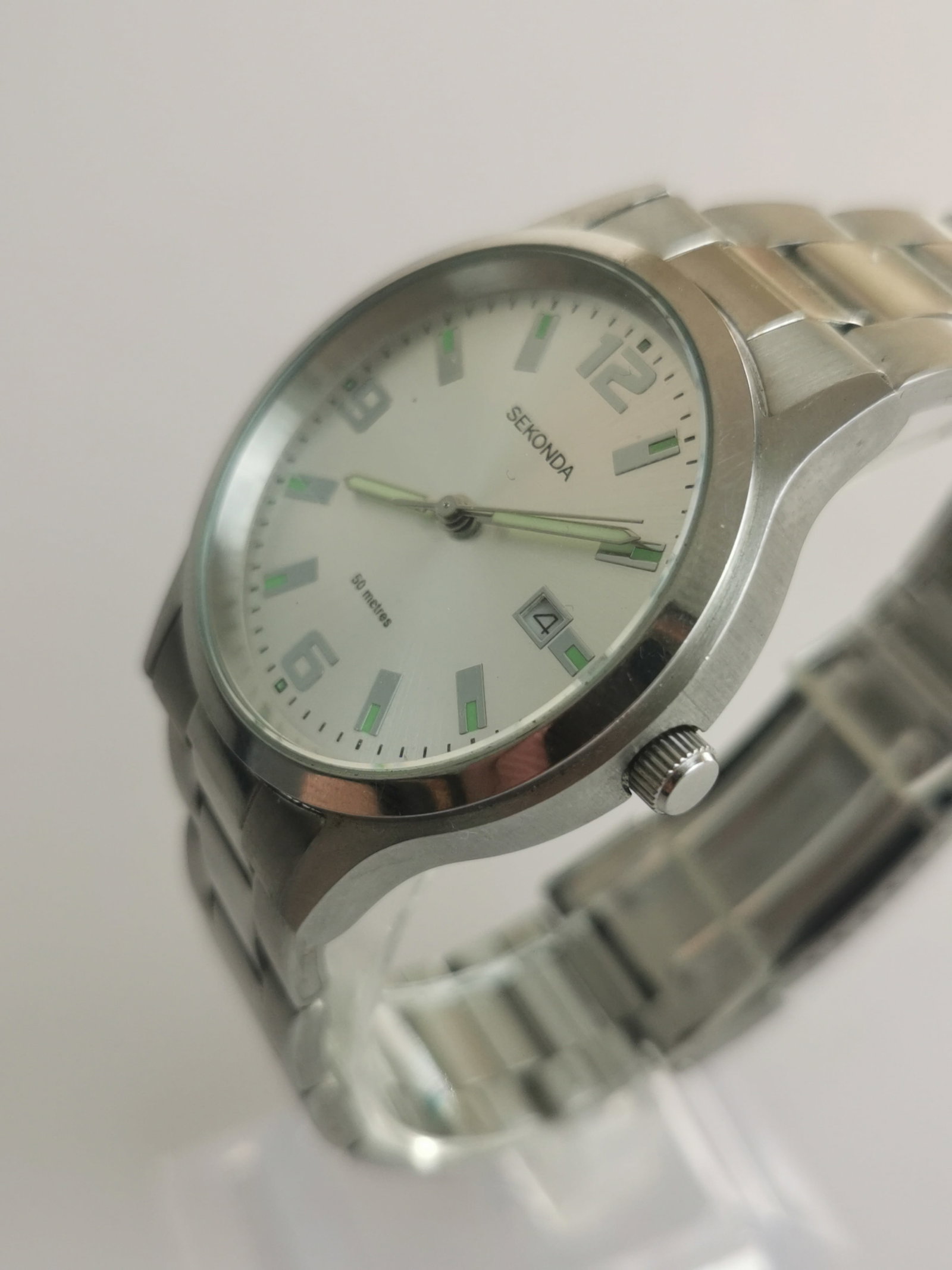 Men's Sekonda Watch | Stainless Steel | Model NT3595 Luminous Markers - 2