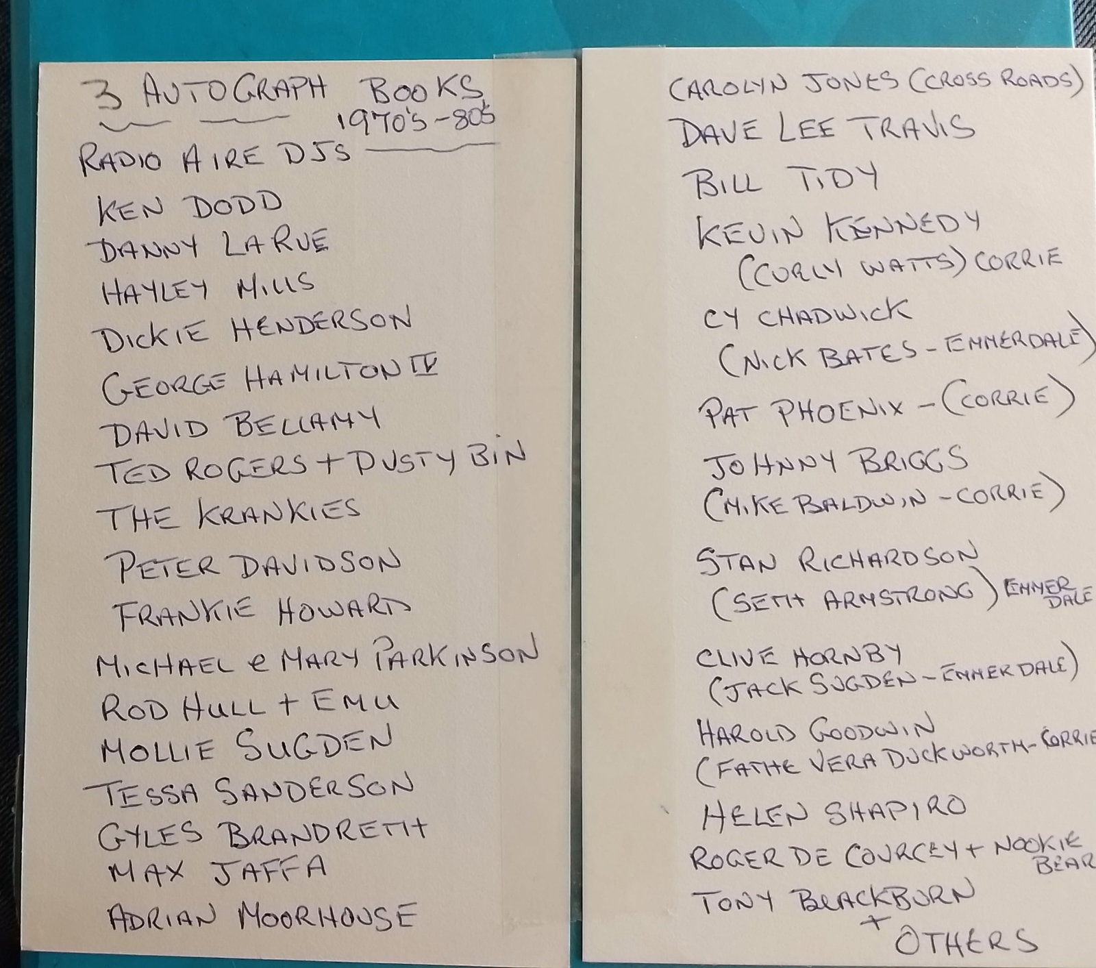 Three Autograph Albums 1970- 80's - 2