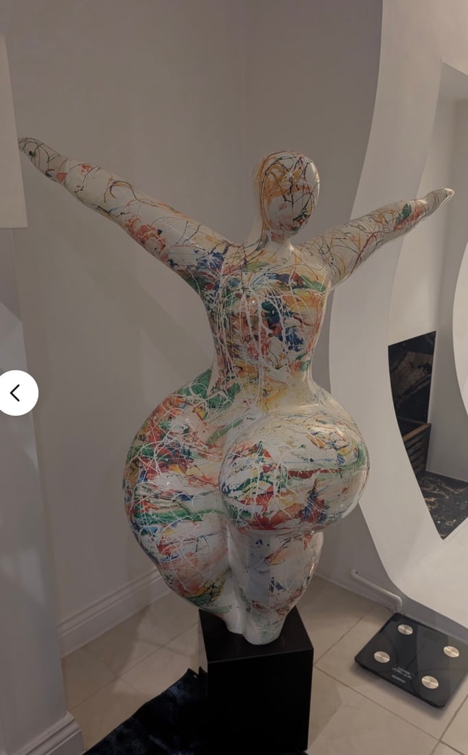 Dancing Ballerina Fat Woman Figure Large Sculpture - 2