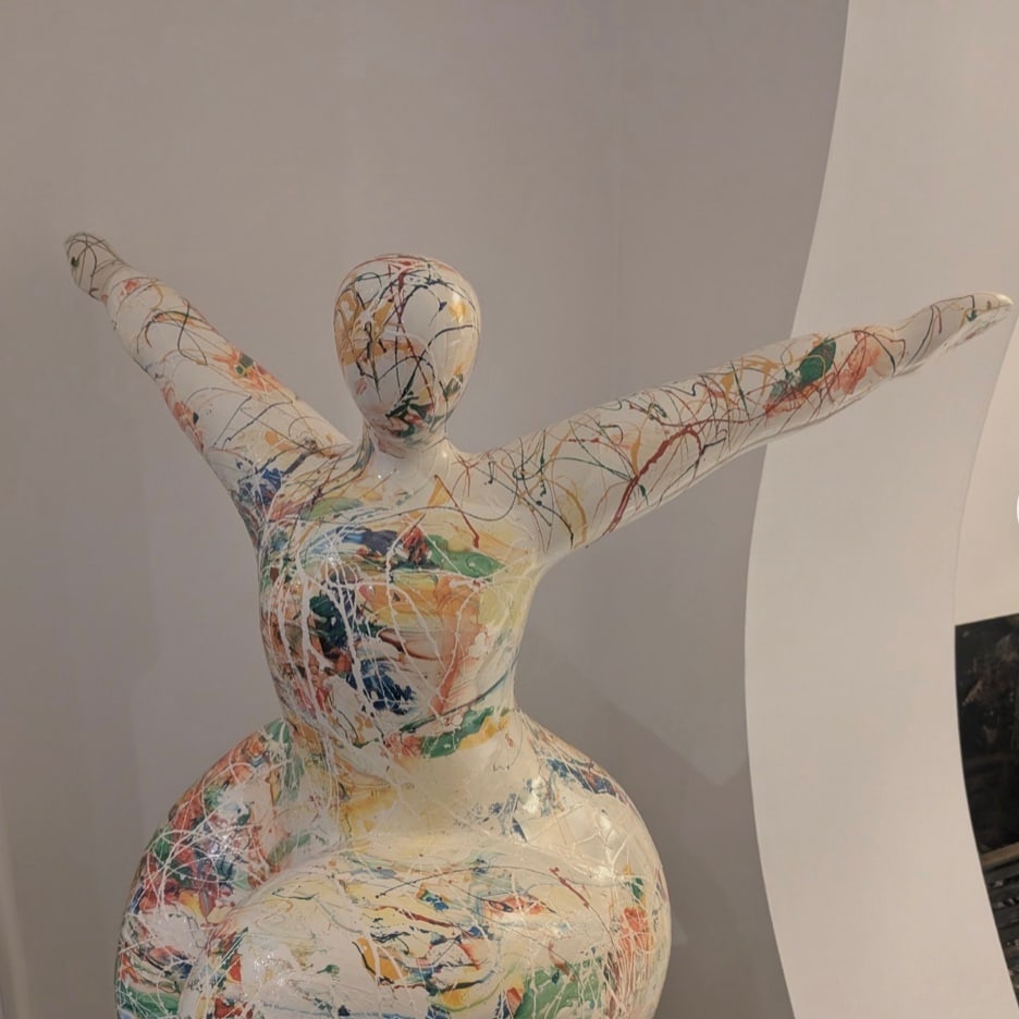 Dancing Ballerina Fat Woman Figure Large Sculpture - 3