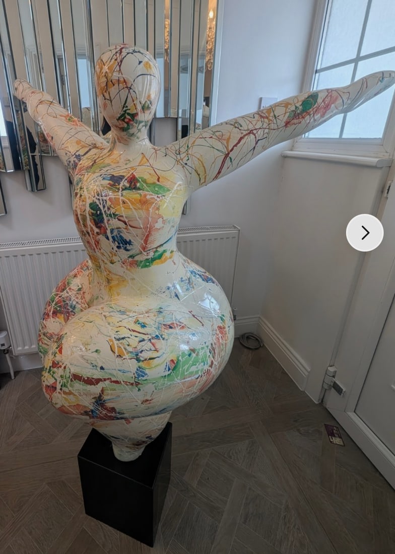 Dancing Ballerina Fat Woman Figure Large Sculpture - 4