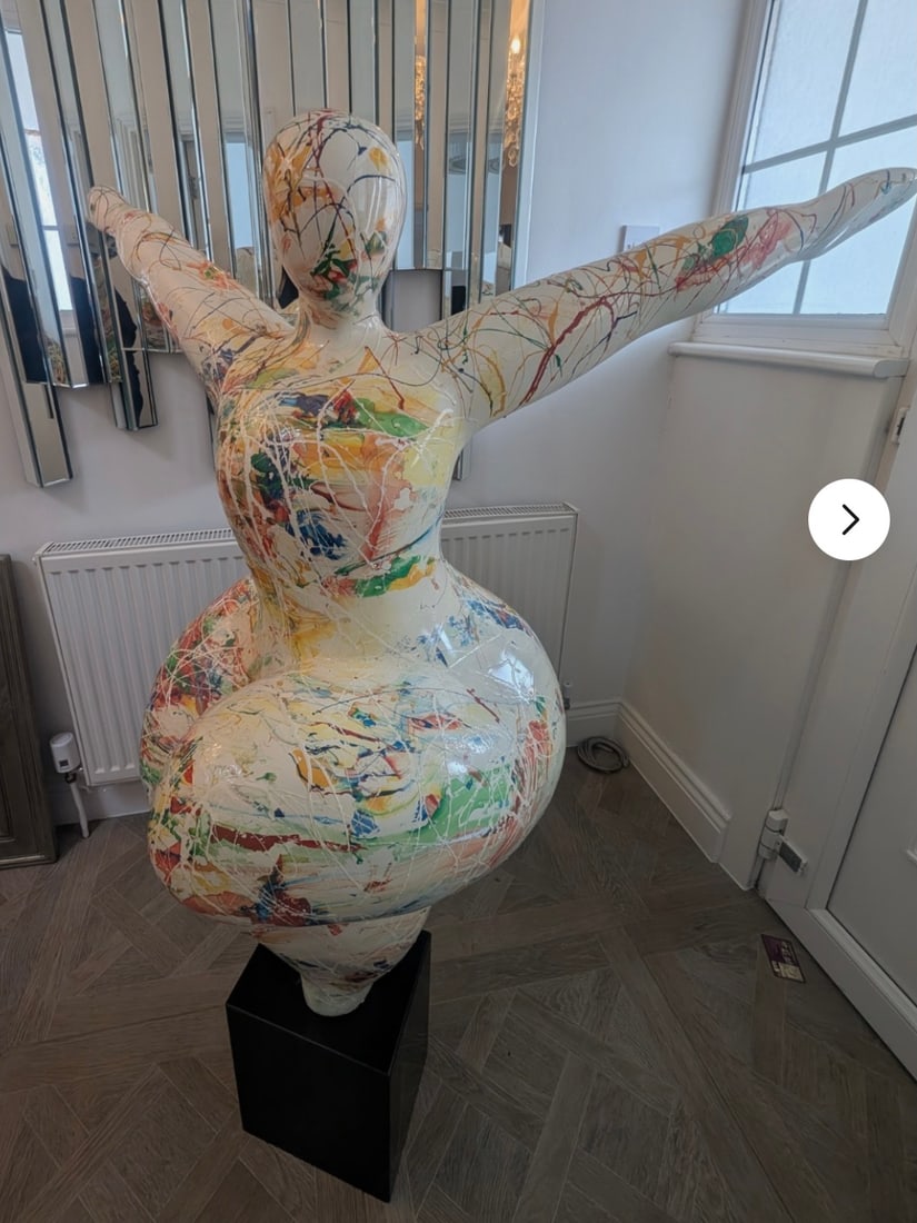 Dancing Ballerina Fat Woman Figure Large Sculpture - 6