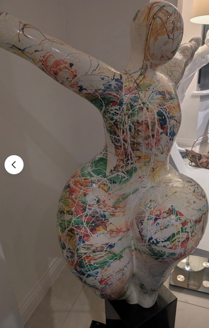 Dancing Ballerina Fat Woman Figure Large Sculpture - 7