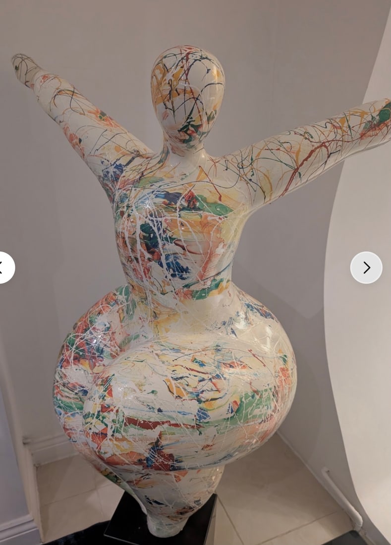 Dancing Ballerina Fat Woman Figure Large Sculpture - 8