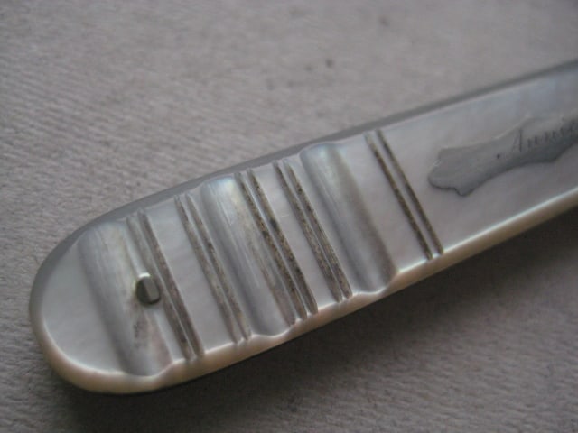 Victorian Cased Matching Silver Bladed Folding Fruit Knife and Fork - 11