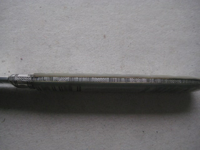 Victorian Cased Matching Silver Bladed Folding Fruit Knife and Fork - 16