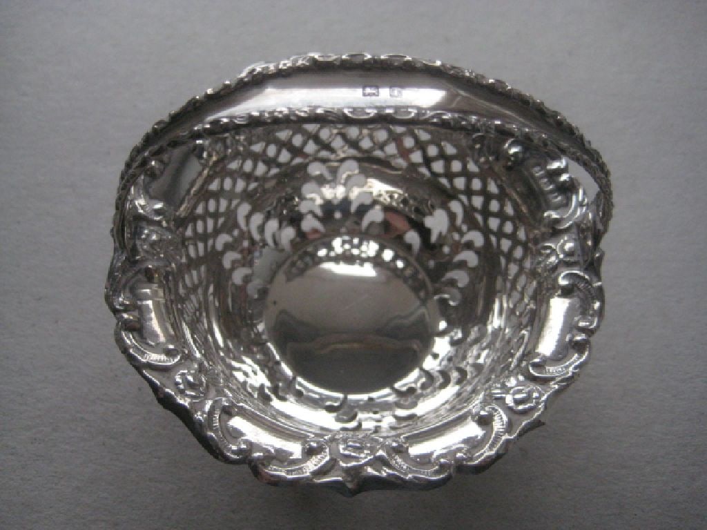 Antique Silver Sweetmeat Basket, Birmingham 1910 (1 of 7)