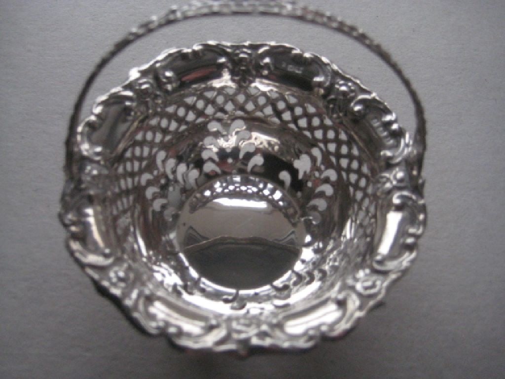 Antique Silver Sweetmeat Basket, Birmingham 1910 - 6