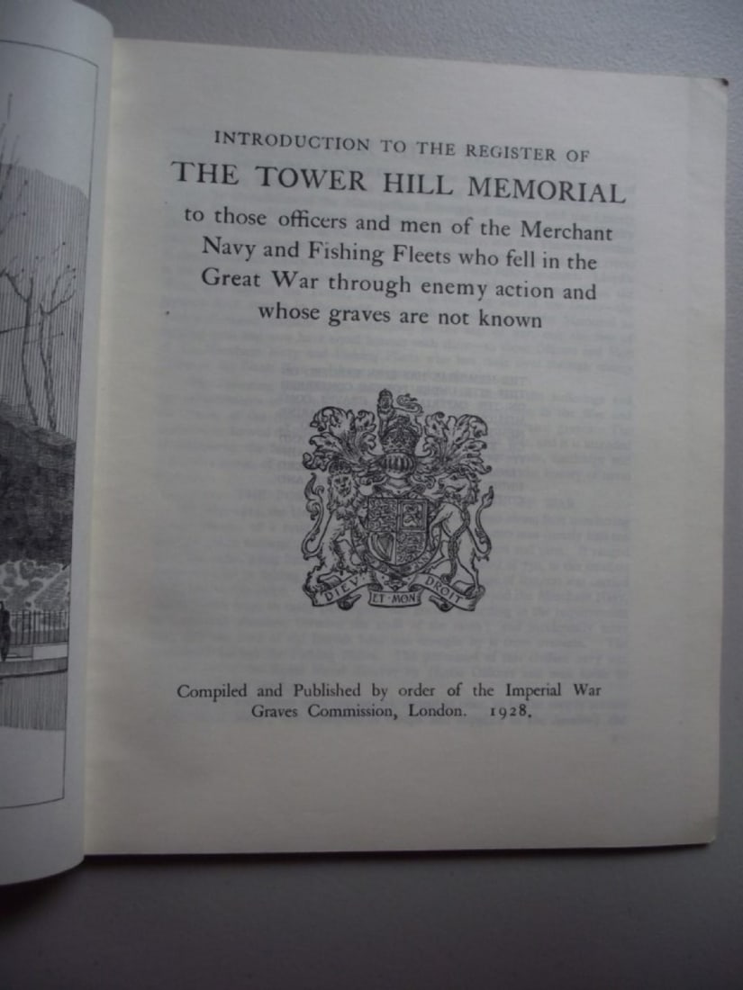 Memorial Register of The Mercantile Marine Memorial Tower Hill, London 1928 - Complete - 3