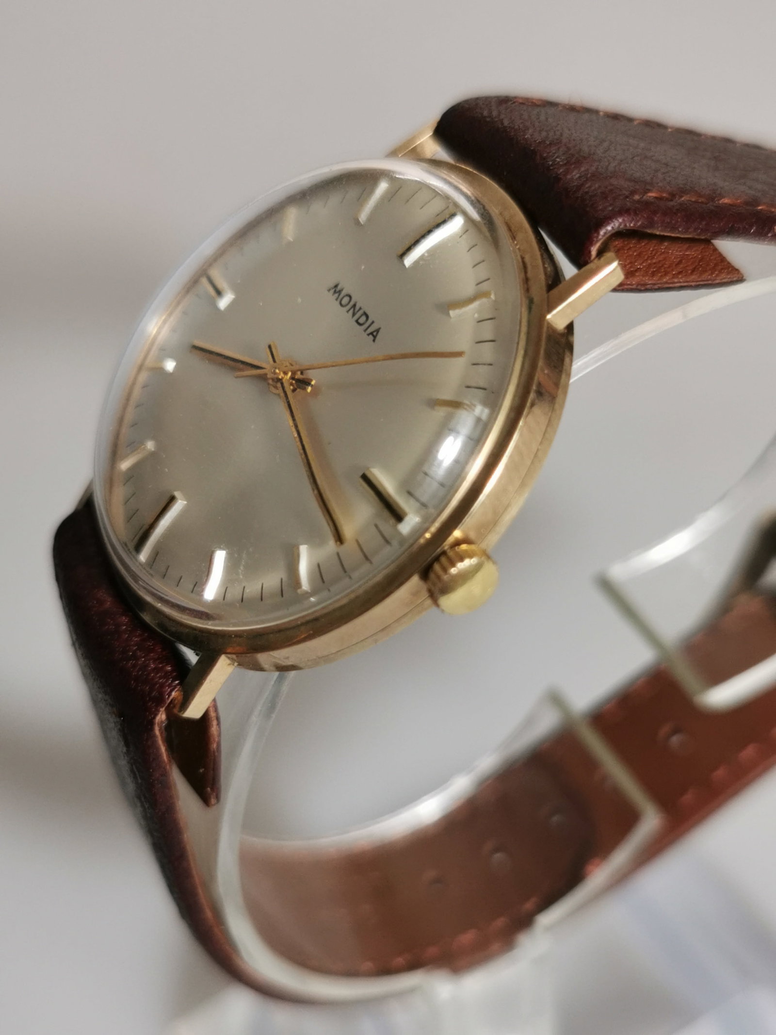 Vintage Mondia 9ct Gold Mechanical Watch – Working – With Box – British Hallmarked - 3
