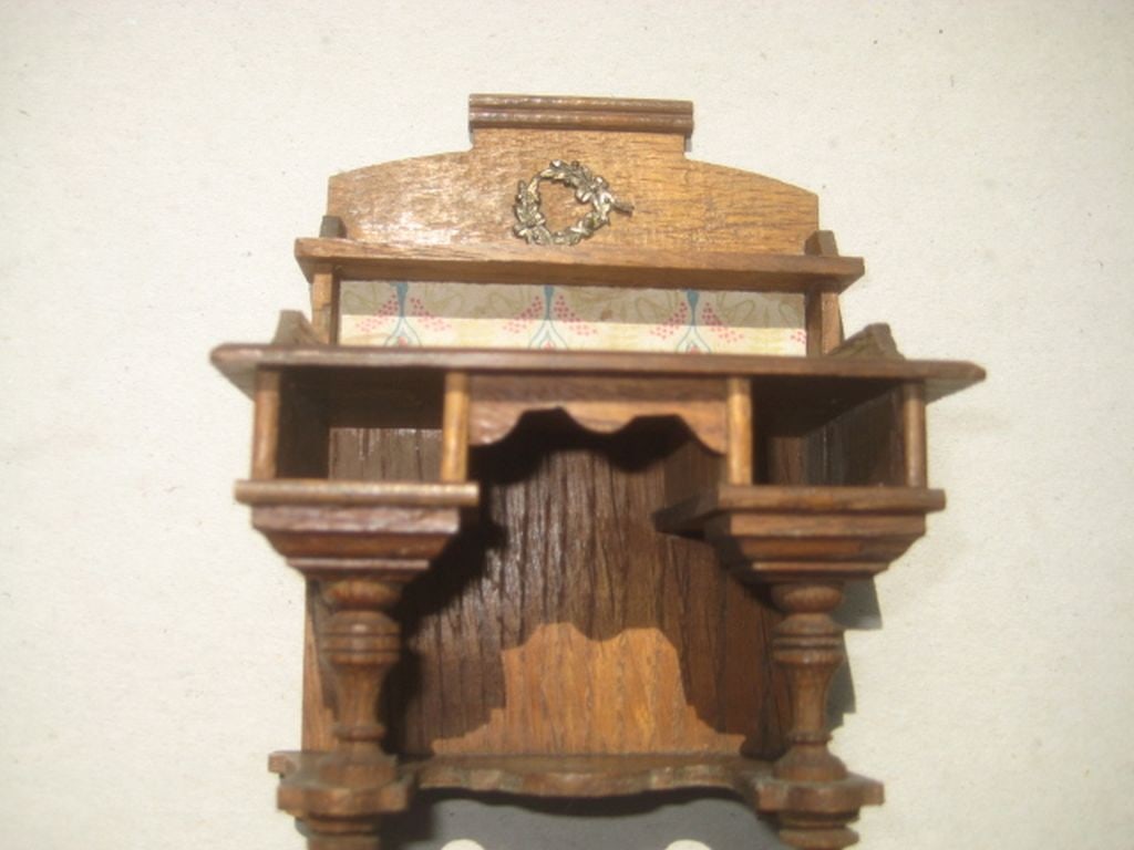 Vintage Dolls House Wooden Wash Stand - 3