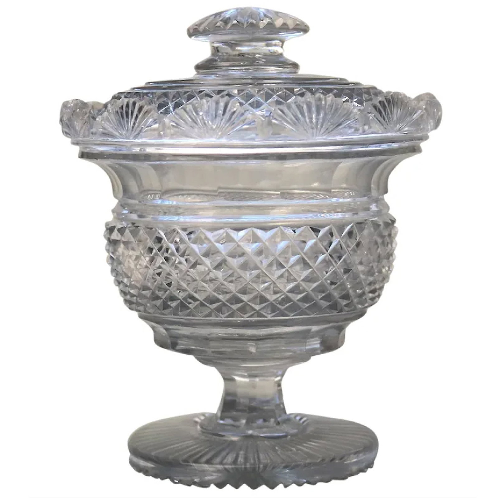 A Superb Antique Late Georgian Irish Cut Glass Bonbonniere C.early 19thC (1 of 9)