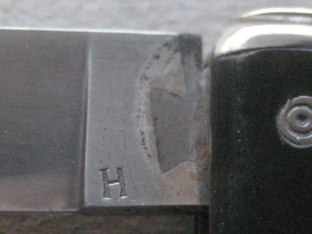 Rare French Silver Bladed Folding Fruit Knife - 8