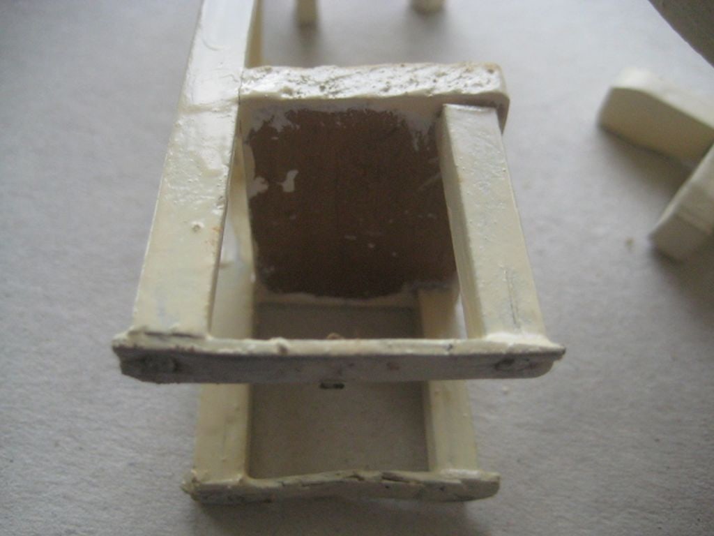 Vintage Dolls House Wooden Table and Four Chairs - 3
