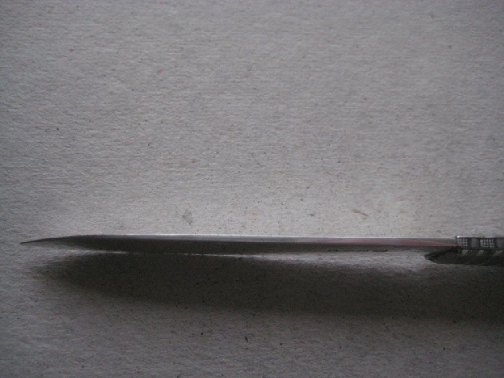 George IV Mother of Pearl Hafted Silver Bladed Folding Fruit Knife, Sheffield 1825 - 7