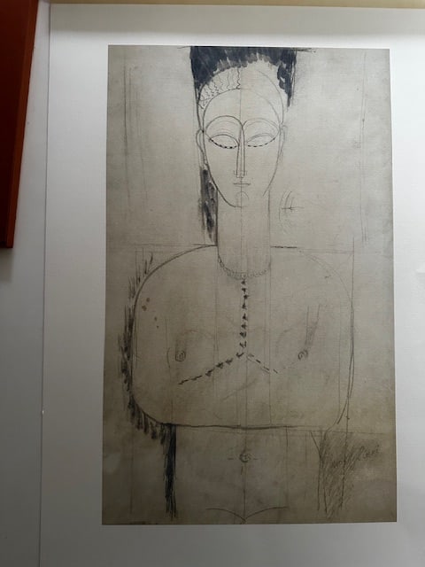 Modigliani. Rare Lithograph 1989: Title: Modigliani. Rare Lithograph 1989 Description: Rare lithograph 'Cariatide' 1910 from a 1989 portfolio curated by Carmine Benincasa for Seat Edizioni in Turin. Signed in plate and signed