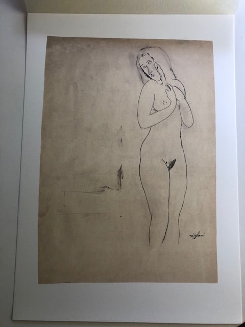 Modigliani Lithograph 1989.: Title: Modigliani Lithograph 1989. Description: Rare lithograph 'Nudo di Jeanne Hebuterne' 1917 from a 1989 portfolio curated by Carmin Benincasa for Seat Edizioni in Turin. Signed in plate and