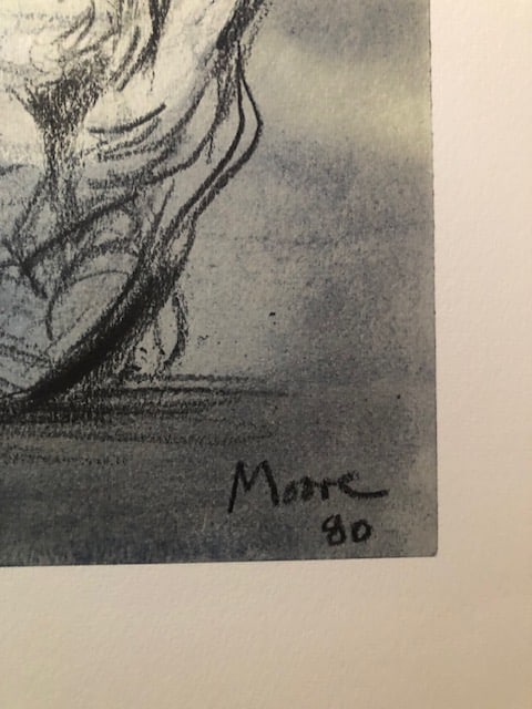 Henry Moore) 1898-1986 Rare Lithograph 1983 - 2