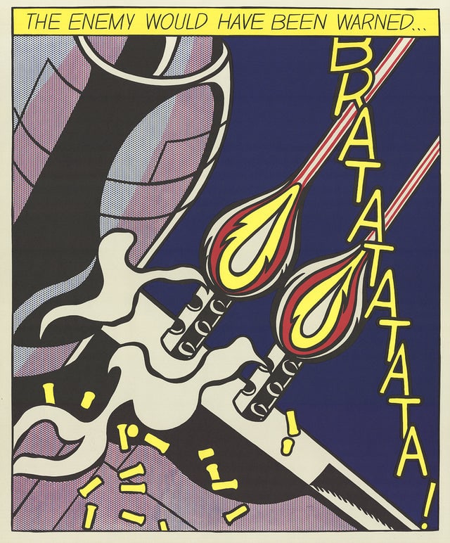 Roy Lichtenstein - 'As I Opened Fire' Triptych 1997 - 2