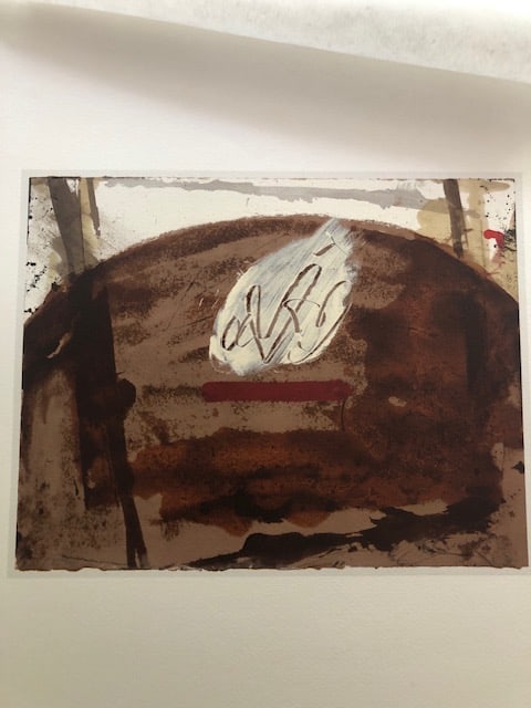 Antoni Tapies (1923-2012) Rare Lithograph 1988: Title: Antoni Tapies (1923-2012) Rare Lithograph 1988 Description: Antoni Tapies rare lithograph 'Fiamma bianca' 1981 from Seat Edizioni curated by Carmine Benincasa in Turin in 1988. Vg