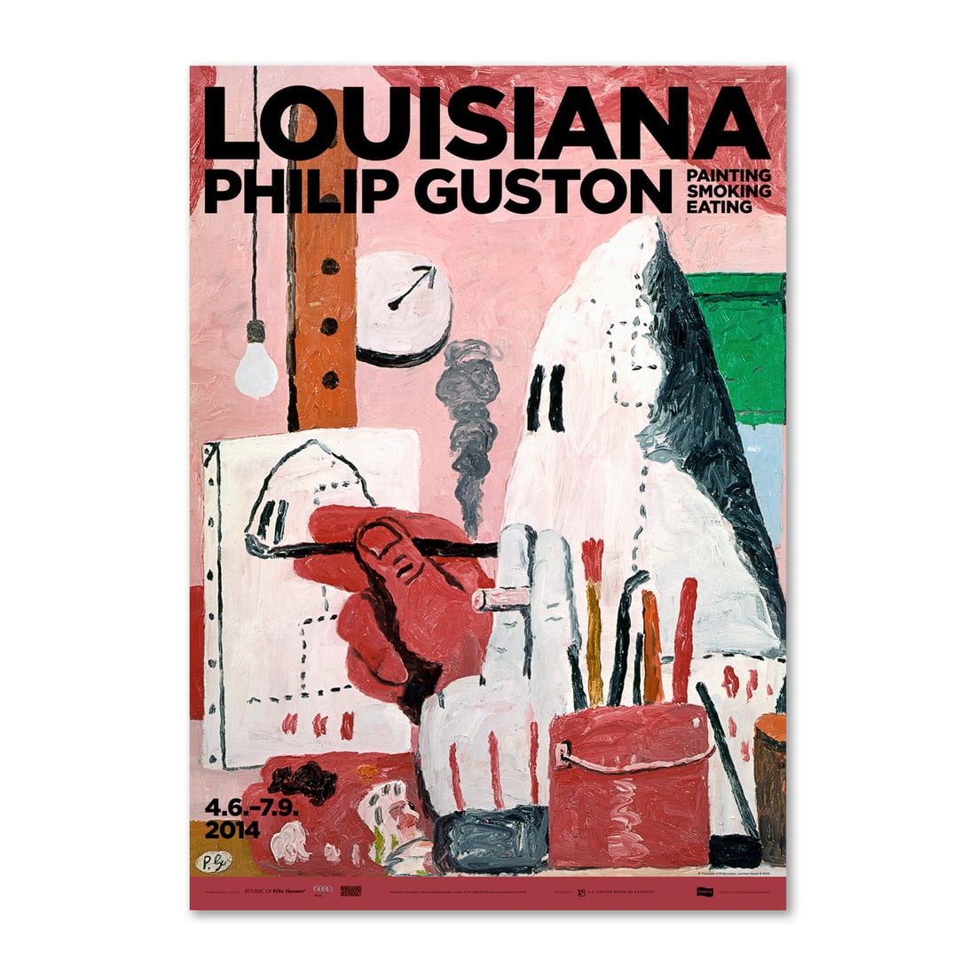 Philip Guston 'The Studio' (1969) Exhibition Poster 2014: Title: Philip Guston 'The Studio' (1969) Exhibition Poster 2014 Description: An Exhibition Poster 2014 for Louisiana Museum, with the image The Studio 1969 by Philip Guston. Philip Guston