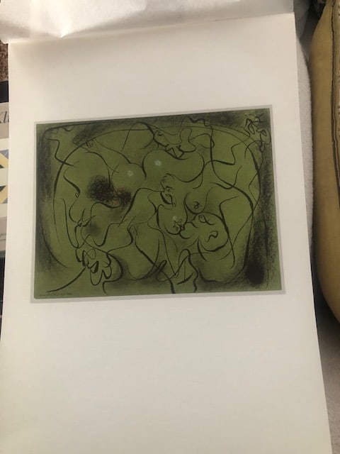 Andre Masson (1896-1987). Rare Lithograph 1981.: Title: Andre Masson (1896-1987). Rare Lithograph 1981. Description: 'Sexus' 1942. Rare lithograph from 1981 portfolio curated by Carmine Benincasa for Seat Edizioni in Turin. Signed in