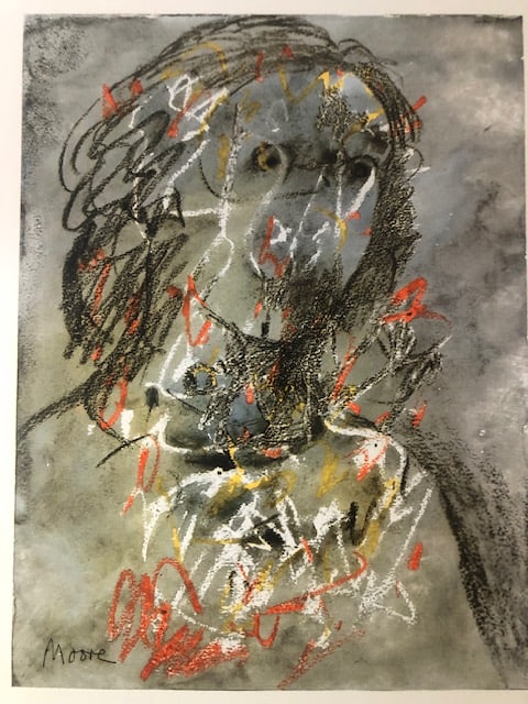 Henry Noore. 1981 Coloured Lithograph 'Head of Alice' Published By Seat Edizioni In 1983. - 3