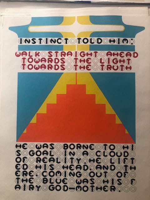 Gerald Laing (1936-2011) Poems By G Golinkova. Signed and Numbered Screenprint (1 of 3)