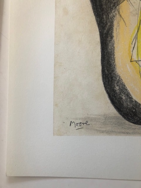 Henry Moore 'Two Figures' 1981 Coloured Lithograph Published By Seat Edizioni In 1983. - 4