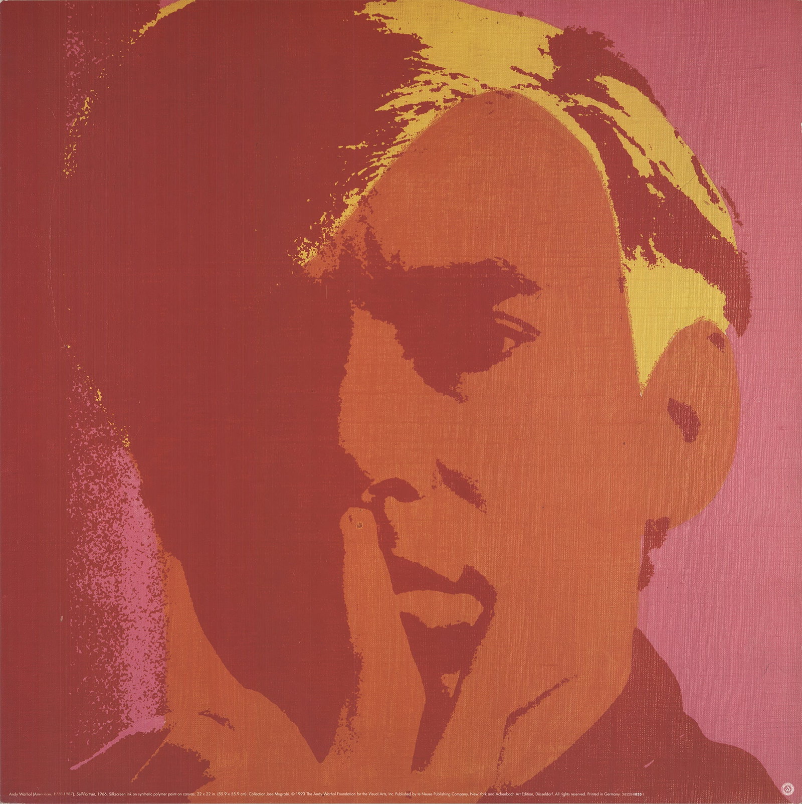 Andy Warhol 'Self Portrait' Orange 2000