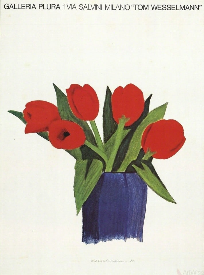 Tom Weselmann 'Tulips In A Vase' 1985 (1 of 1)
