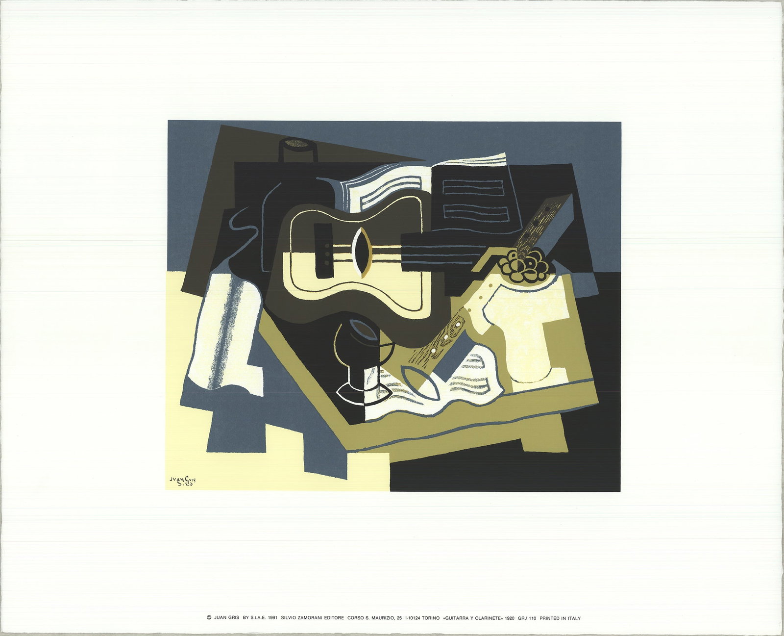 Juaan Gris 'Guitar and Clarinet' 1991 Serigraph (1 of 3)